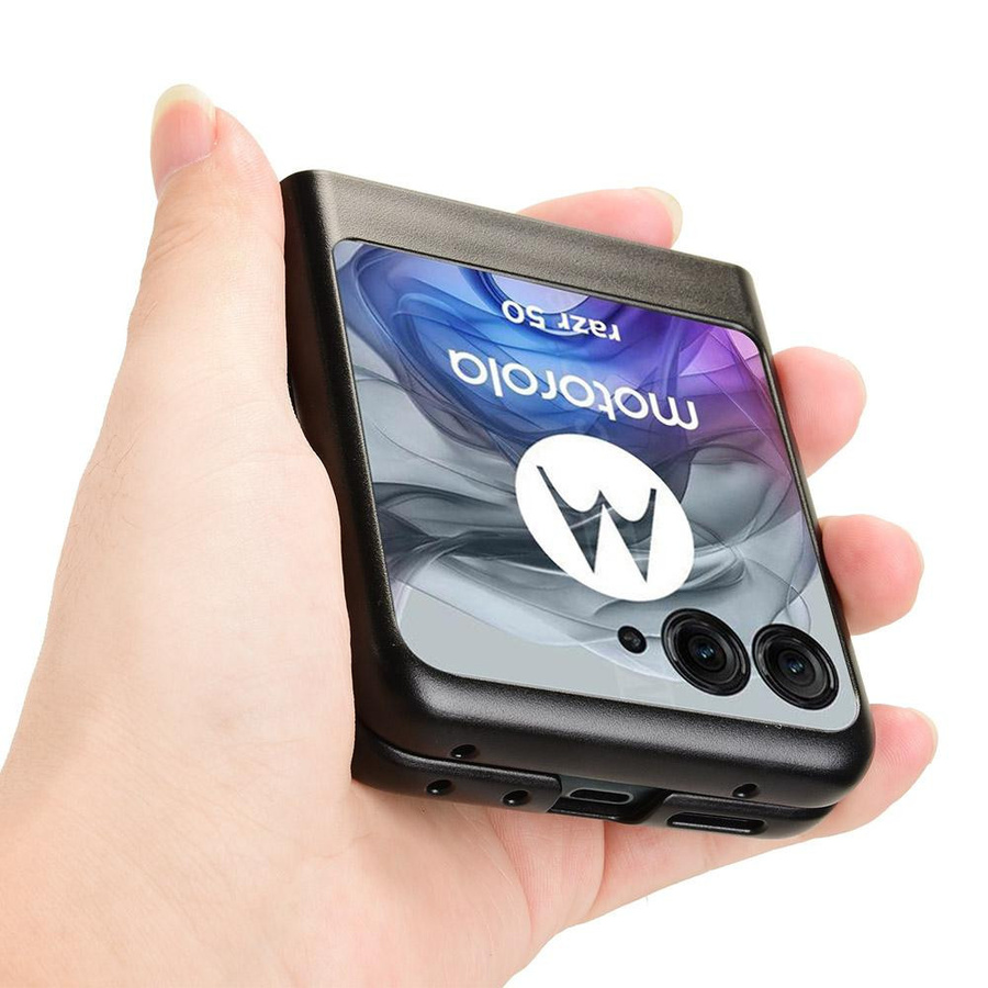 PU-Lederhülle mit Kartenfächern für Motorola Razr 60 Ultra und Razr 40 Ultra in Schwarz - Bild 2