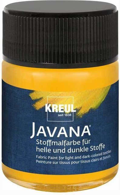 KREUL Javana Stoffmalfarbe Goldgelb für helle und dunkle Stoffe - Bild 1