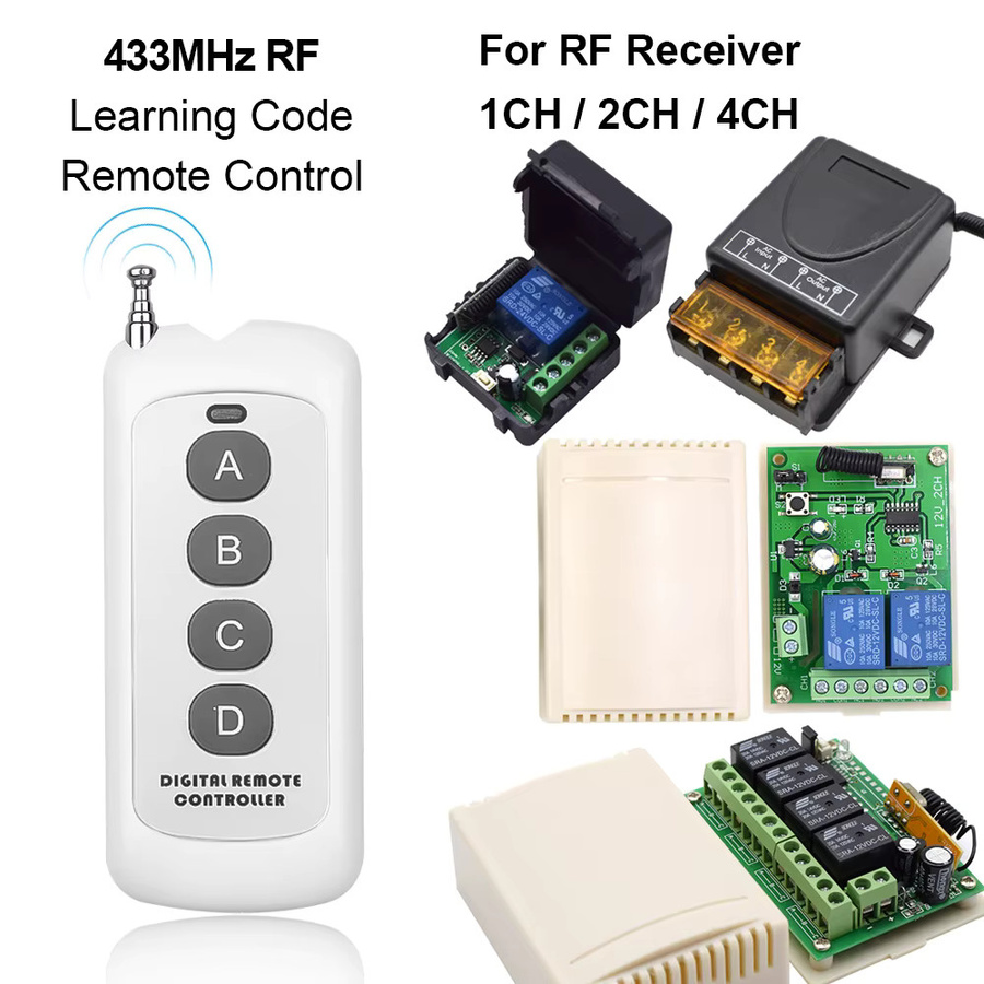 Scimagic-RC 433 MHz Drahtlose RF-Fernbedienung mit EV1527 Lerncode für ewelink Tuya Zigbee Empfänger, Farbe: Weiß - Bild 1