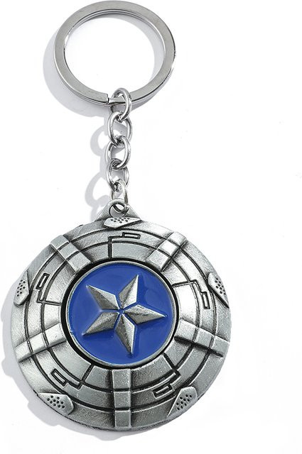 Bandai Captain America Anhänger Schlüsselanhänger, Silber, Metall - Bild 1
