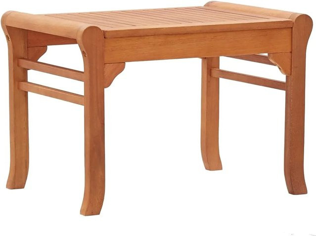 vidaXL Gartenbank aus Massivholz Eukalyptus in Braun, klassisch geölt, B/T/H: 64 x 44 x 45 cm - Bild 1