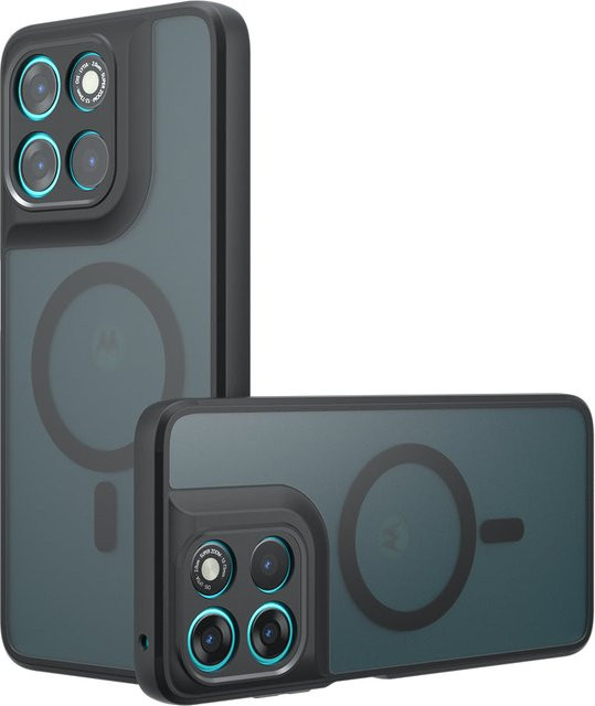 Techsuit MagSafe Hülle für Motorola Moto G77 und Moto G67 in Satinschwarz - Bild 1