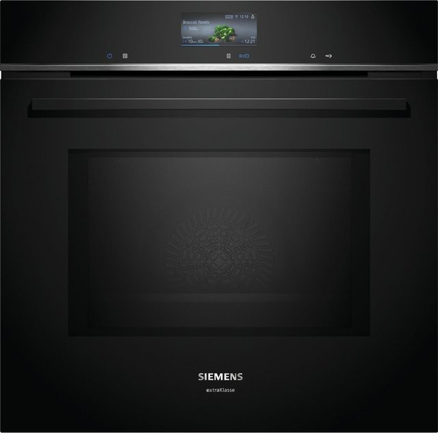 Siemens iQ700 Einbau-Backofen mit Mikrowellenfunktion HM776GNB1F in Schwarz - Bild 1