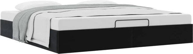 vidaXL Ottoman Bettgestell King Size in Schwarz aus Samt mit Lift-up-Funktion, B/T/H: 193 x 140 x 23,5 cm - Bild 1