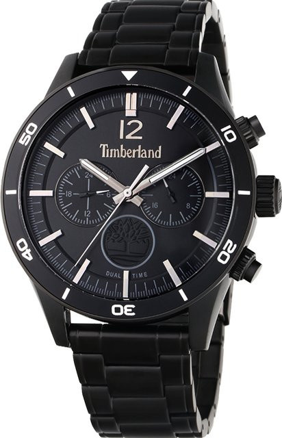 Timberland Herrenuhr, Quarz, Edelstahl, Schwarz, 46 mm, 5 ATM - Bild 1
