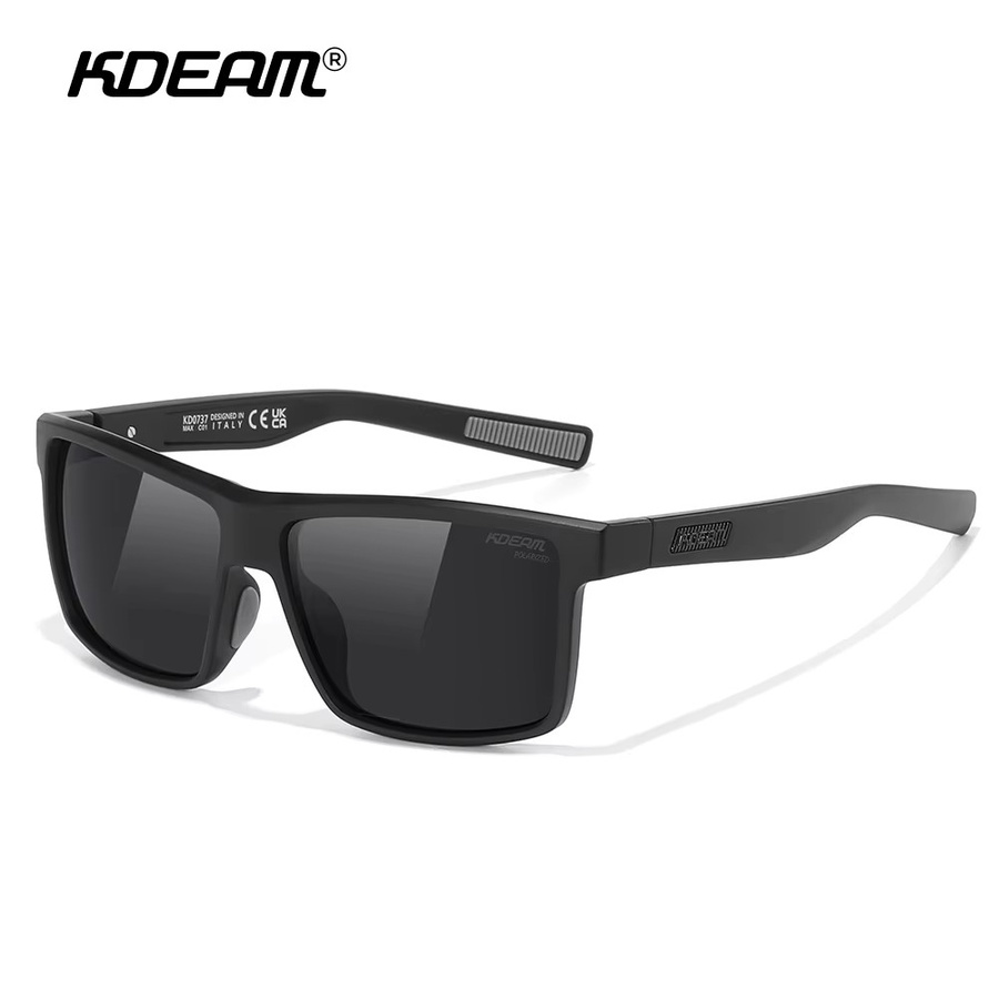 KDEAM KD0737 Sonnenbrille, Herren, Vollrand, Schwarz, polarisiert, TR90 - Bild 4