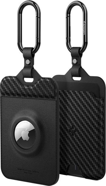 Spigen Air Fit Schlüsselhalter für Tesla und Apple AirTag, 2er Set, Schwarz, ACP08793 - Bild 1