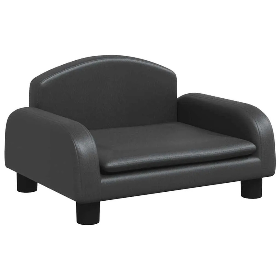 vidaXL Hundebett Sofa aus Kunstleder in Schwarz B/T/H: 50 x 40 x 30 cm - Bild 2