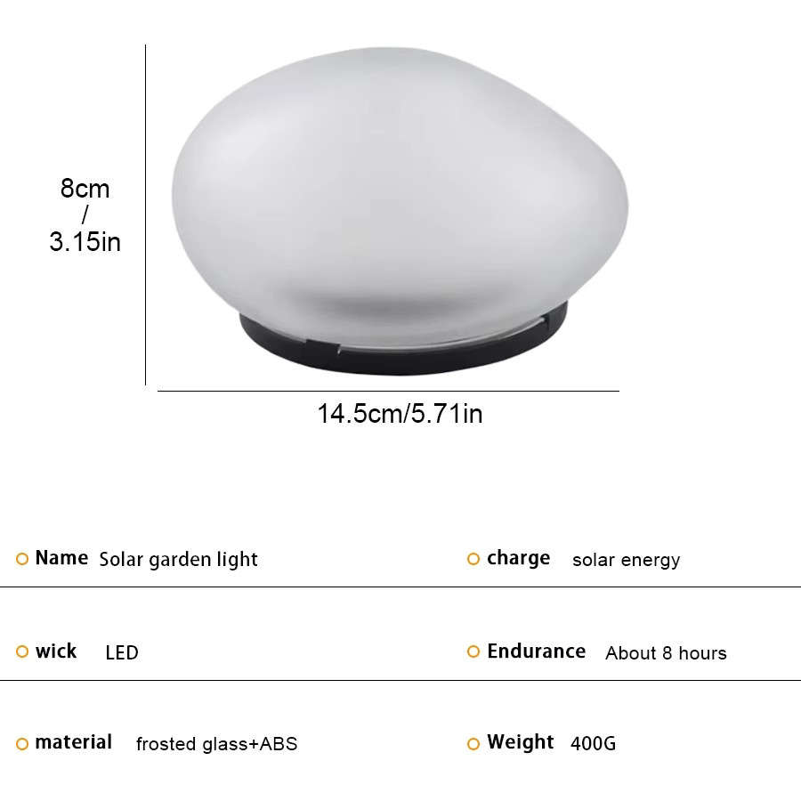 XIWANGFIRE Solar-Gartenleuchte in Steinoptik, wasserdichte Außenlandschaftslampe mit Dämmerungssensor, warmweißes Licht für Wege, Höfe und Rasenflächen - Bild 6