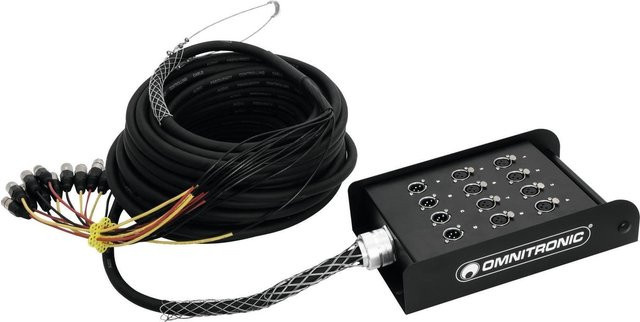 OMNITRONIC Multicore Stagebox 8/4 in Schwarz, 30m Länge - Bild 1