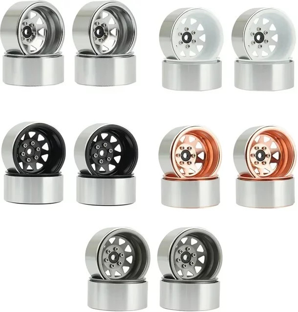 TIMEA Metall Beadlock Deep Dish Wagon Radnabenfelgen, 4-teiliges Set, 1:10 - Bild 1