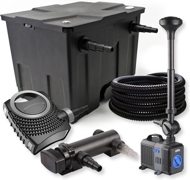 Sunsun Neo8000 1-Kammer Filter Set mit 18W UVC Teichklärer für bis zu 12000L in Schwarz - Bild 1