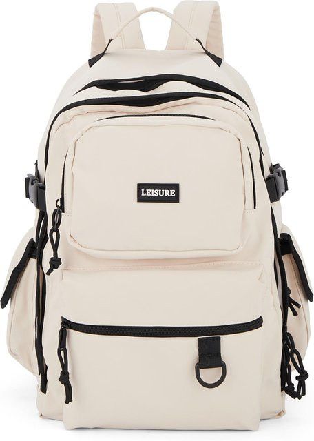 Weft Schulrucksack aus Nylon in Weiß für Mädchen und Jungen mit großem Fassungsvermögen und Laptopfach - Bild 1