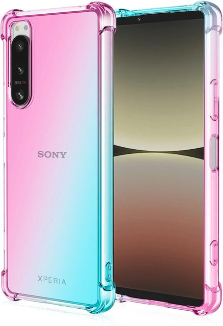 Stoßfeste TPU-Schutzhülle mit Farbverlauf für Sony Xperia 10 I, II, III, IV und V in Transparent/Multicolour - Bild 1