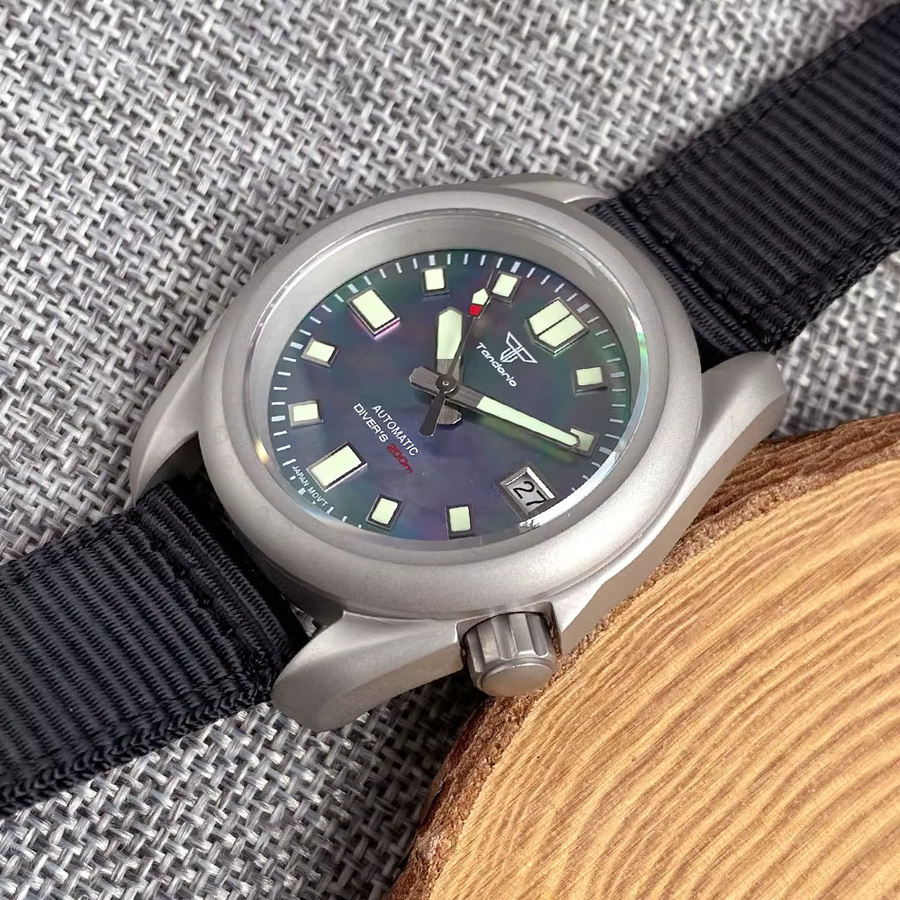 Tandorio Armbanduhr, Automatik, Edelstahl, Schwarz, 40 mm, Herren - Bild 4