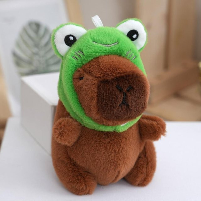 Capybara Schlüsselanhänger, Plüschtier, Green, Unisex - Bild 1