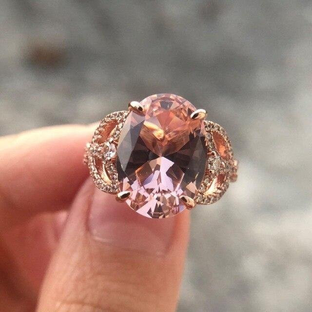 YIRAN Jewelry Verlobungsring, 925 Silber, Roségold, Diamant, Kristall, Damen - Bild 1