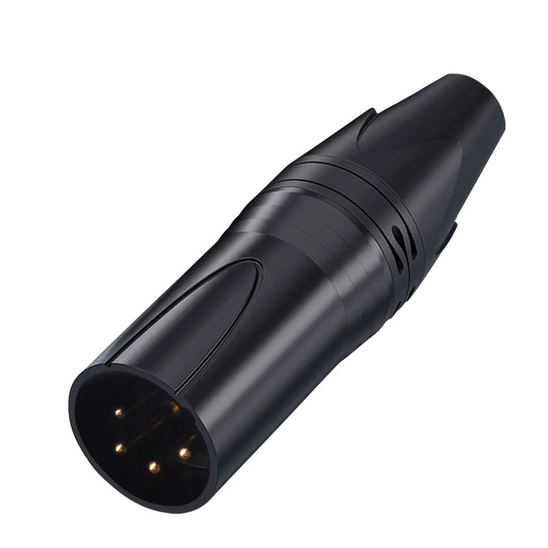 RUZUO 4-Pin XLR Mikrofon Audio Stecker Vergoldet Schwarz Männlich oder Weiblich für Audio Video - Bild 5