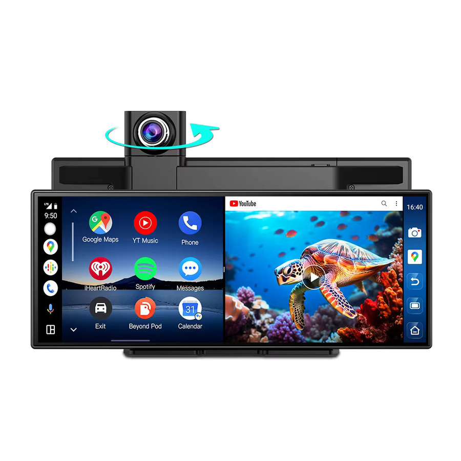 Imagebon P70 Android 14 Dash Cam mit 11,4 Zoll Display, 8-Core Prozessor, Triple-View-Kamera, Carplay und App Split Screen Funktion in Schwarz - Bild 4