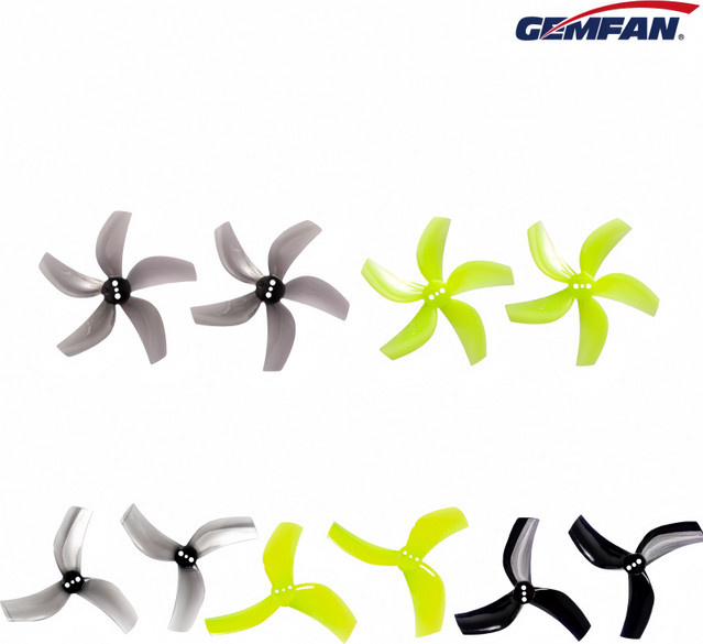 Qianfeng D63 Drohnen-Propeller aus PC mit 3-Blatt oder 5-Blatt Option, 2,5 Zoll, Grau - Bild 1