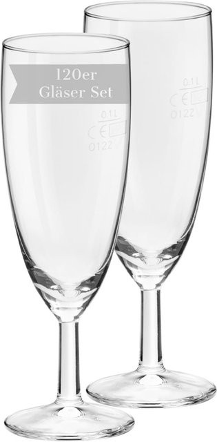 Van Well Sektgläser Royalty transparent 120er Set mit 0,1 l Füllmenge - Bild 1