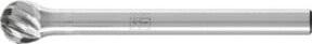 PFERD Hartmetall Hochleistungsfrässtift INOX Kugel KUD für Edelstahl, Farbe: Silber, Durchmesser: 0,5 x 0,4 mm, Schaft-Durchmesser: 3 mm - Bild 2