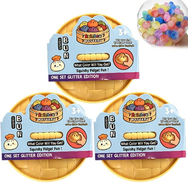 Binchi Outdoor Equipment Mystery Box Großer Dumpling Stressball, Bunter Squishy Brötchen, Sensorisches Spielzeug - Bild 1
