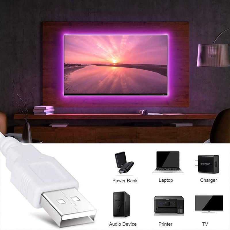Amill YH Lighting USB-LED-Streifen RGB mit Bluetooth und Controller, 10m Mehrfarbig 5050 SMD LED-Lampenband für TV-Hintergrundbeleuchtung und Party - Bild 5