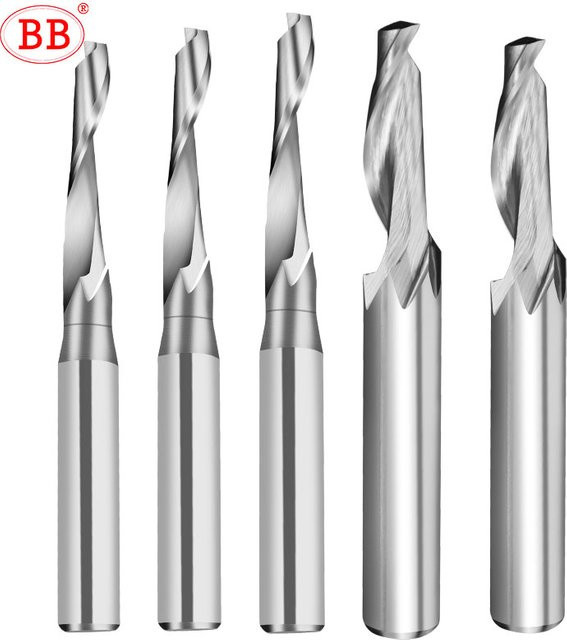 BB Einkantiger Schaftfräser 1-schneidig aus HSS für Metall und Aluminium, Farbe: Silber, Durchmesser: 3–10 mm - Bild 1