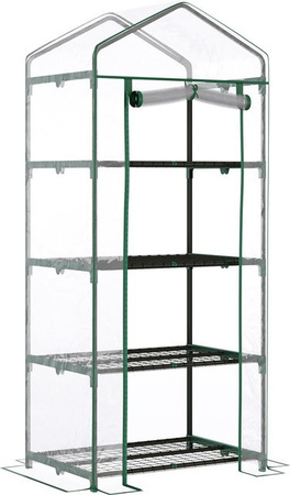 Outsunny Gewächshaus als Frühbeet in Grün mit 4 Regalfächern, B/T/H: 70 x 50 x 160 cm