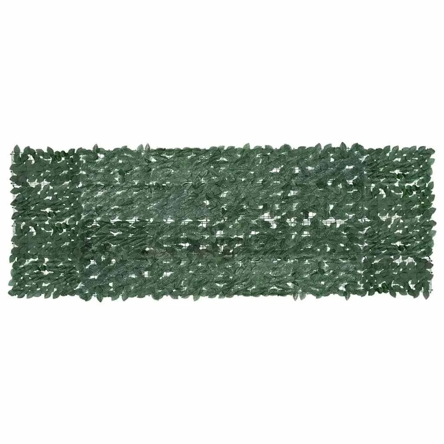 vidaXL Balkon-Sichtschutz künstliche Hecke in Dunkelgrün, semi-transparent, B: 300 cm, H: 100 cm - Bild 2
