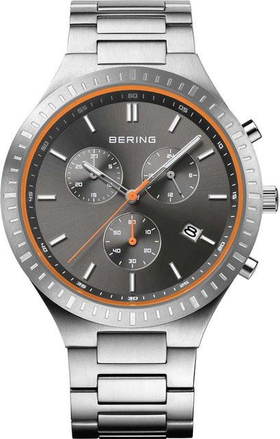 Bering Chronograph, Titan, Quarz, 40 mm, Herren, Grau, 5 ATM - Bild 1