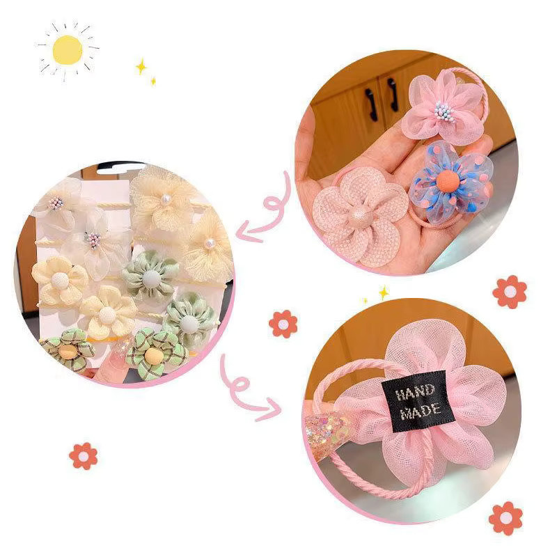 Haargummis Blume, Spitze, elastisch, Kinder - Bild 2