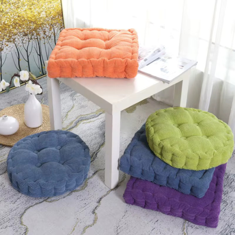 Getuftetes Sitzkissen in der Farbe Lila von inyahome, quadratisch, B/B/H: 50 x 50 x 1 cm - Bild 3