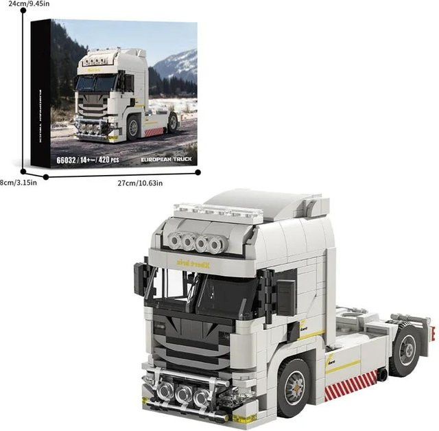 Linyi toy car Baustein LKW-Kopf Verbindbarer Containeranhänger, Fahrzeuge, ab 3 Jahre - Bild 1