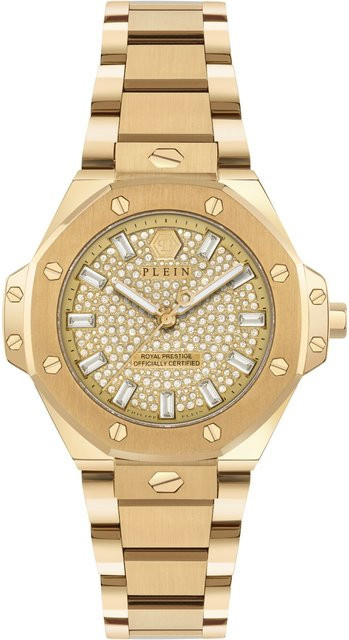 Philipp Plein Damenuhr, Quarz, Edelstahl, Champagner, 33 mm, 5 ATM - Bild 1