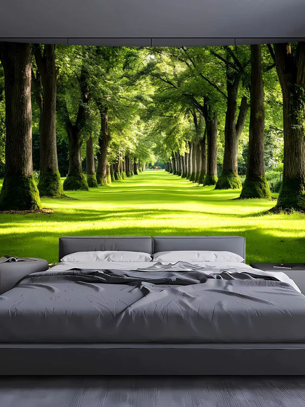 VIKAMA Wandteppich mit natürlicher Landschaft aus Polyester zur Wanddekoration für Schlafzimmer, Wohnzimmer und Büro - Bild 5