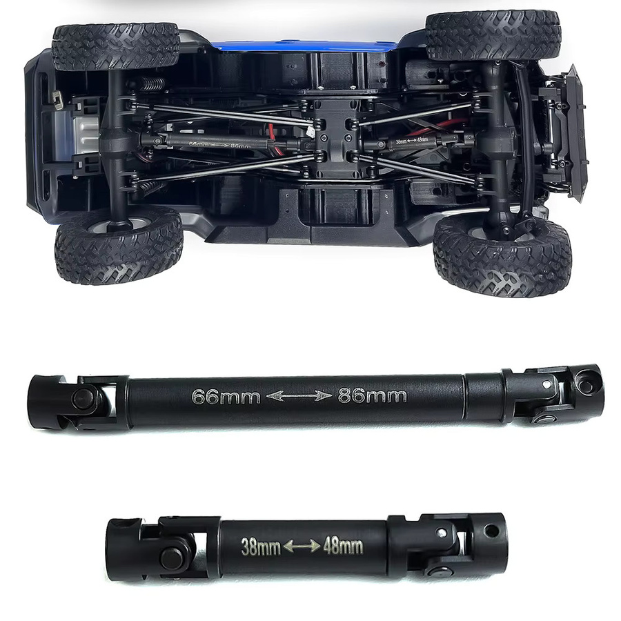 MIBIDAO Stahl Antriebswelle Mitte Getriebewelle, Axial SCX24, 1:24, Zubehör - Bild 3