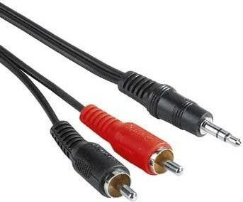 Hama Audio-Kabel mit 3,5-mm-Klinkenstecker auf 2 Cinch-Stecker in Schwarz, Länge: 5 m - Bild 1