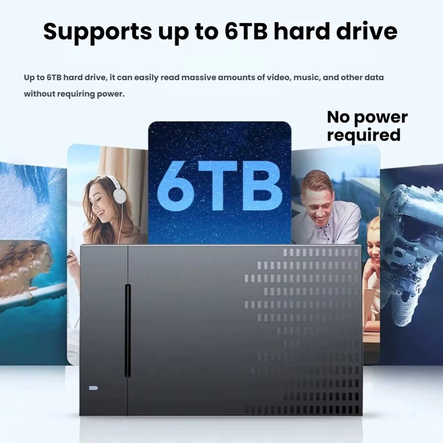 TISHRIC Externes Festplattengehäuse für 2,5 Zoll SATA SSD und HDD, USB-C zu USB 3.0, Schwarz - Bild 3