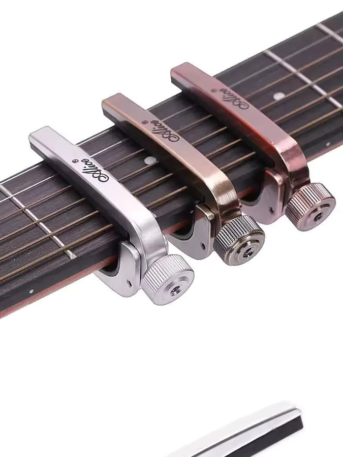 Alice Gitarren Capo mit verstellbarem Roller aus Metall in Grün für Akustik- und E-Gitarren, Bass, Violine und Ukulele - Bild 6