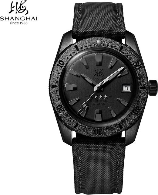 Shanghai Watch Taucher-Armbanduhr, Automatik, Titan, Saphirglas, 37,5 mm, Herren - Bild 1