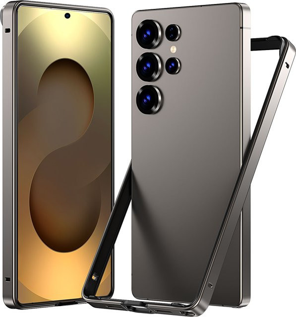 Metall Bumper Schutzhülle in Titan Grau für Samsung Galaxy S25 Ultra, S24 Plus 5G und S25 - Bild 1