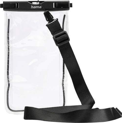Hama Wasserdichte Handyhülle SW Cover Universal bis 6,7 Zoll, IPX8 Unterwasserhülle zum Umhängen, Schwarz/Transparent - Bild 1