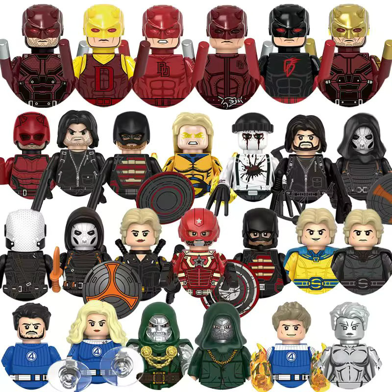 Hot Toys Marvel Daredevil Bricks, Mini-Actionfiguren, Kunststoff - Bild 1