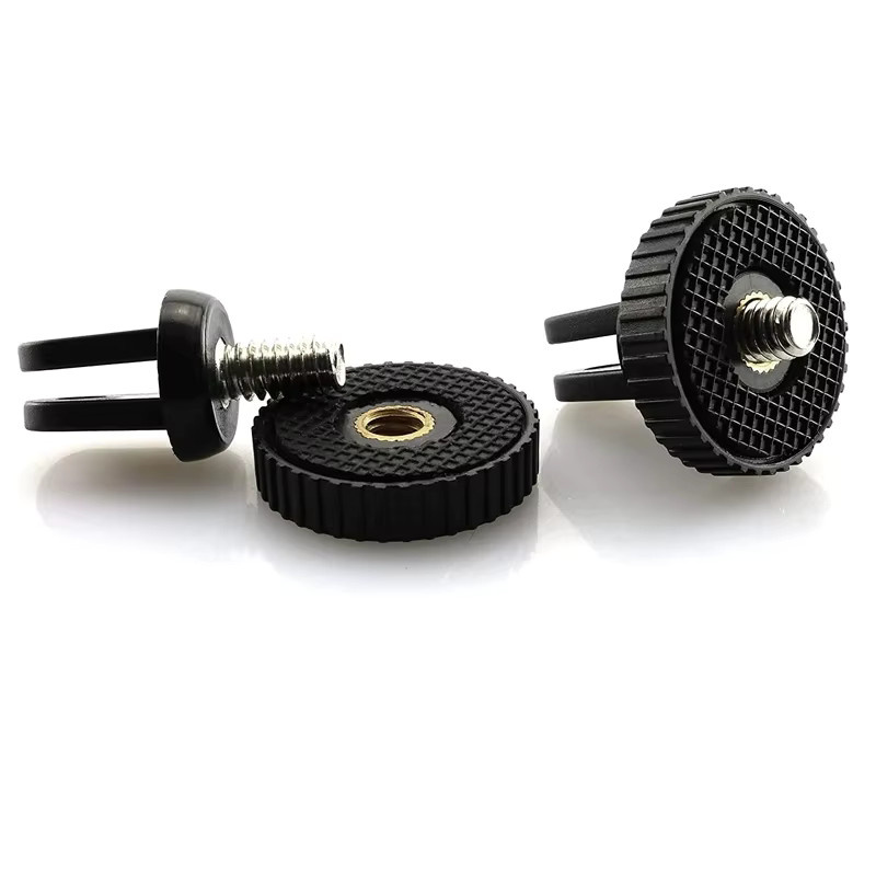 EXSKOF 1/4-Zoll-Schraubstativadapter aus ABS in Schwarz für GoPro Hero 13 12 11 10 9 8, DJI OSMO Action 5 4 3 und Insta360 X5 X4 X3 - Bild 3
