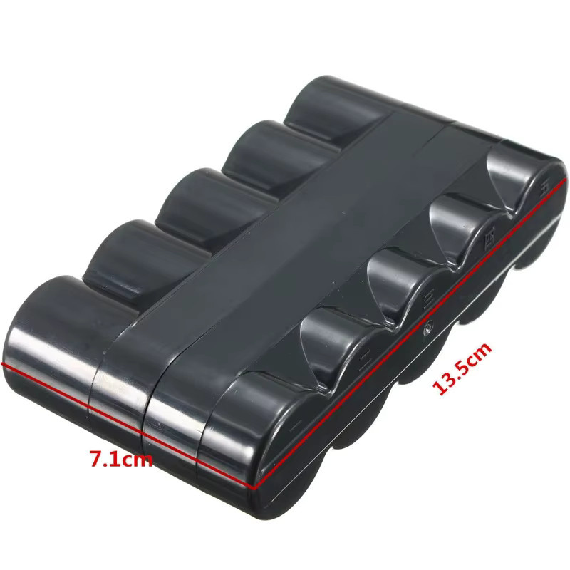 Wasserdichtes Fotohilfen-Etui aus schwarzem Kunststoff für unterwegs, 120 Folien, B: 137 mm, H: 73 mm - Bild 5