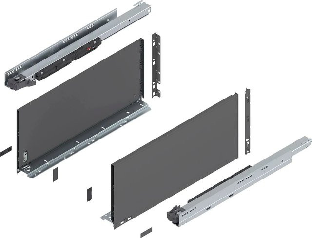 Blum Legrabox Pure Set Schubladenauszug Tip-On Vollauszug Oriongrau 1 Paar Tiefe: 550 mm - Bild 1