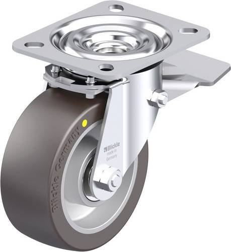 Blickle L-ALST 100K-ST-AS Stahlblech-Lenkrolle in Silber, Rad-Durchmesser: 100 mm, Tragfähigkeit: 250 kg - Bild 1