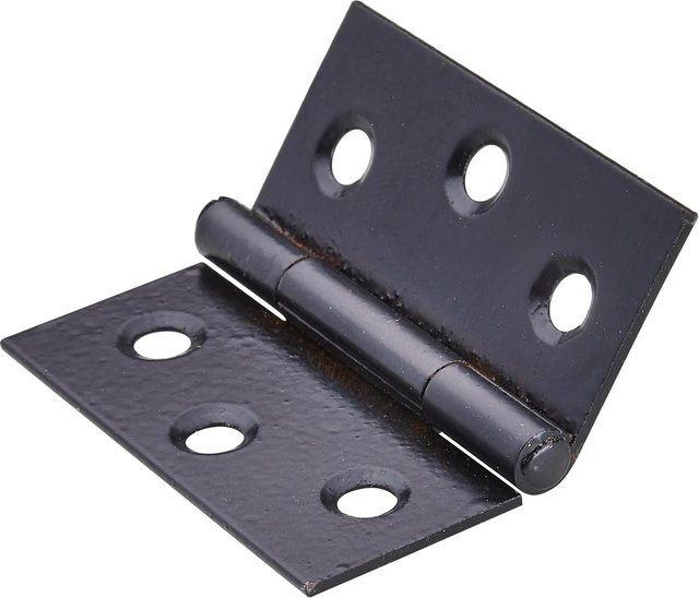 Hettich Scharnier Kantig in Schwarz Matt aus Stahl, 2 Stück, B/H/D: 40 x 40 x 1 mm - Bild 1